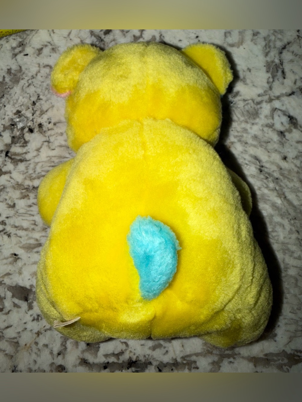 Vintage Colorblock Bear Yellow Pink Blue & Purple Teddy Bear Plush 8” - Picture 5 of 7